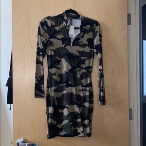 Fitted camo dress